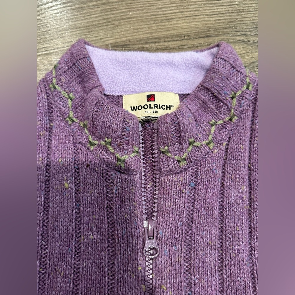 Vintage Woolrich Purple Knit Sweater Vest L - Picture 6 of 10